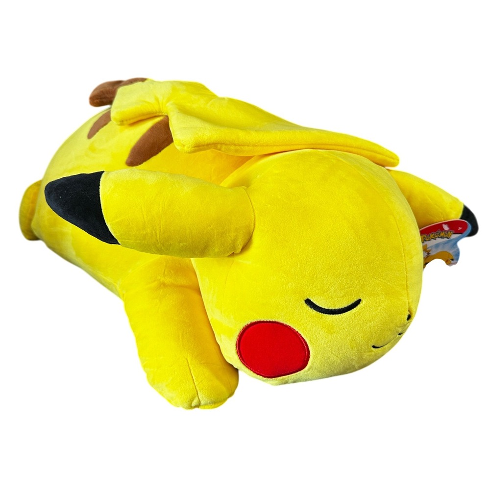 Pokemon Sleeping Pikachu 18" Soft Jumbo Stuffed Plush Pillow Buddy New